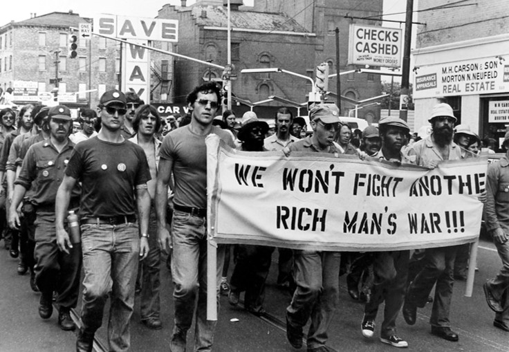NARMIC worked with Vietnam Veterans Against the War, seen here protesting the war.